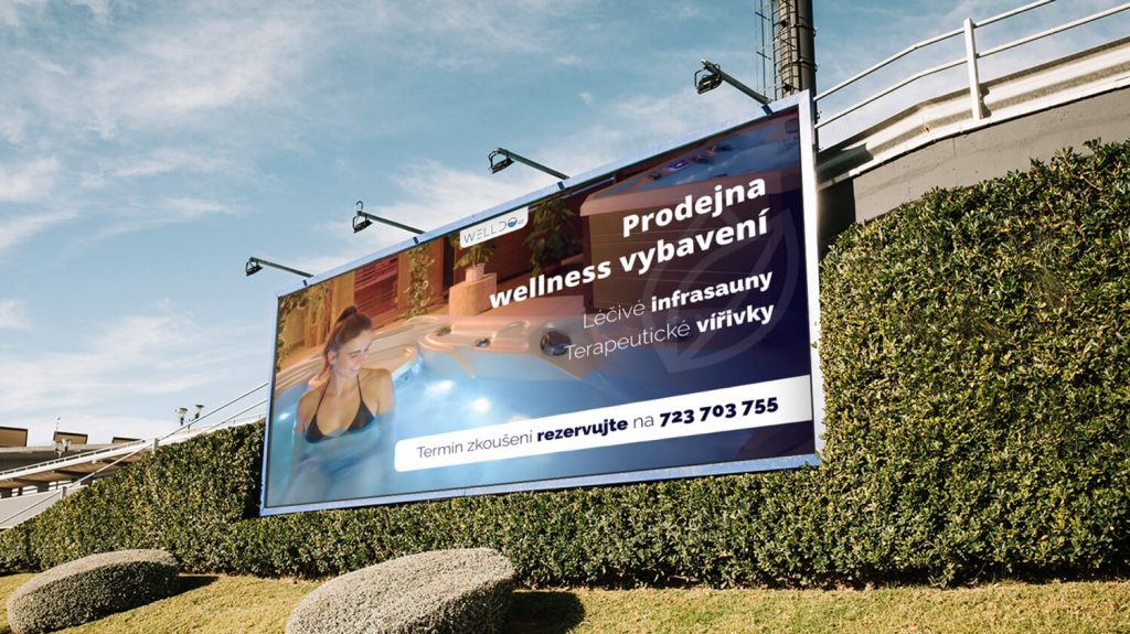 Grafika billboardu pre wellness štúdio