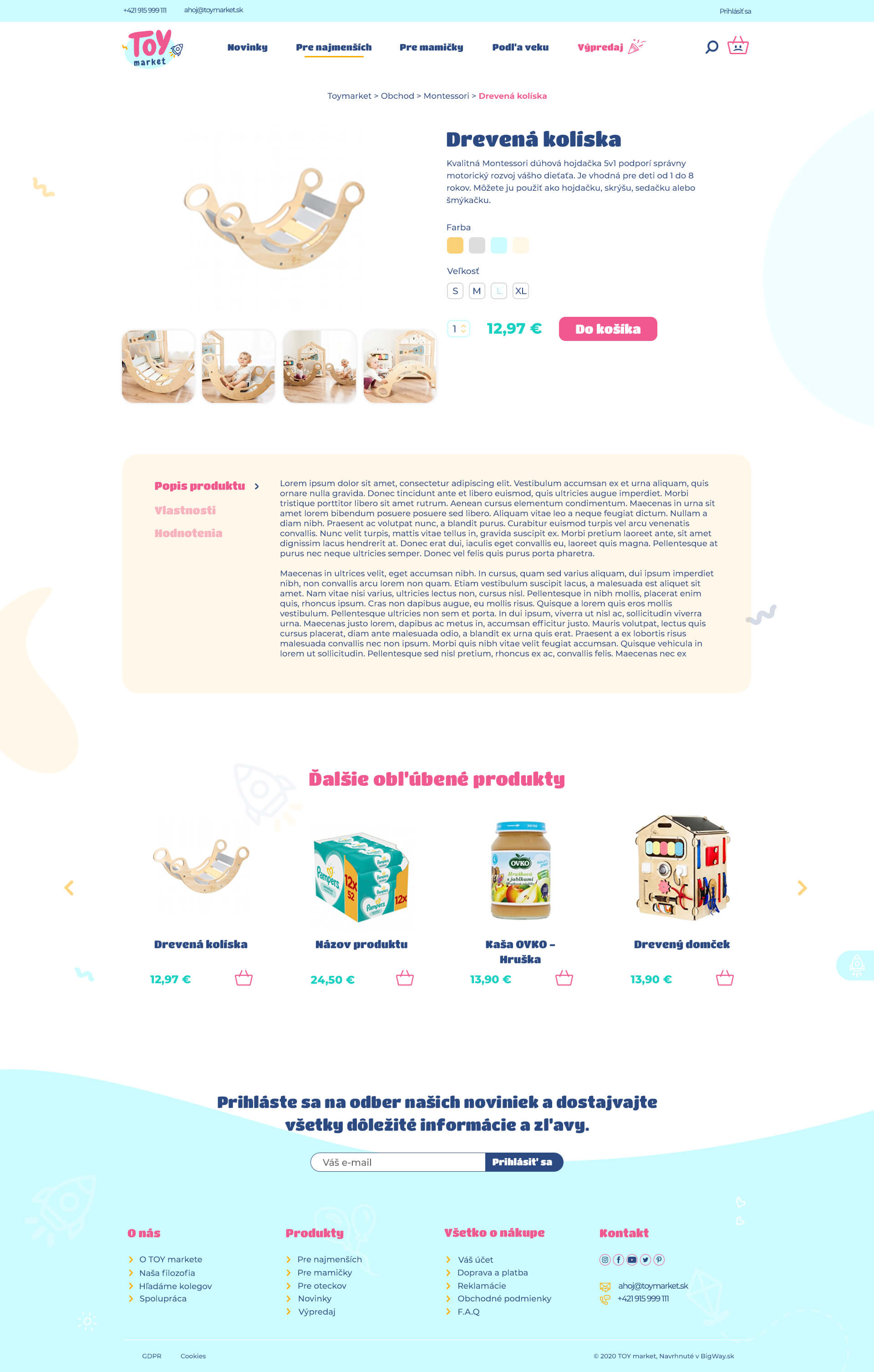 Tvorba E-shopu pre detský tovar a hračky