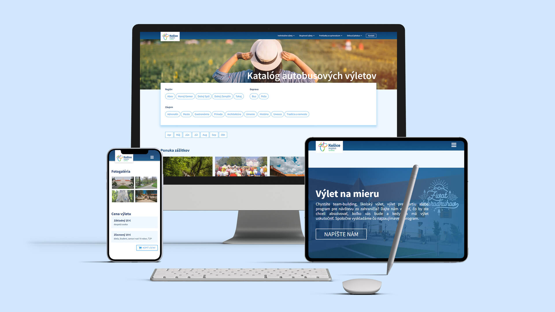 Tvorba webstránky s výletami pre organizáciu v cestovnom ruchu