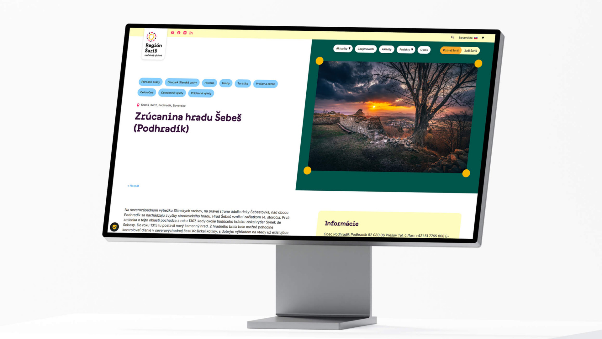 Bezpečná migrácia tisícok historických záznamov zo starého webu cestovného ruchu do nového, plne funkčného destinačného portálu.